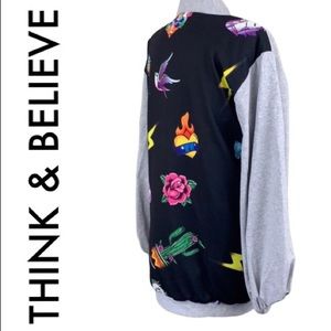 THINK & BELIEVE NEW OVERSIZED JACKET SIZE M/L